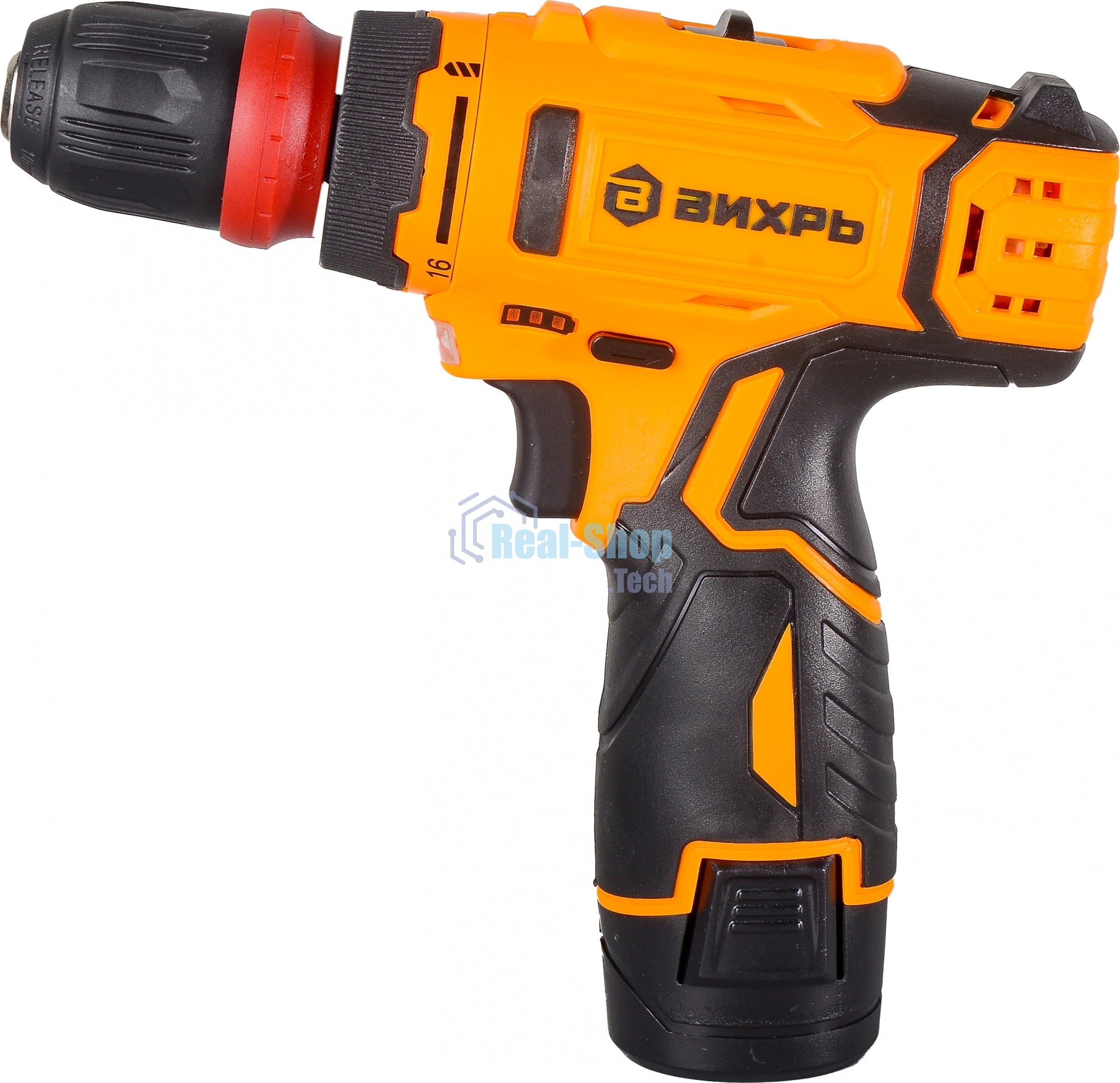 Дрель-шуруповерт аккумуляторная Вихрь ДА-12Л-2КC 72/14/33, Аккумуляторная, 12В, 2 АКБ, Кейс