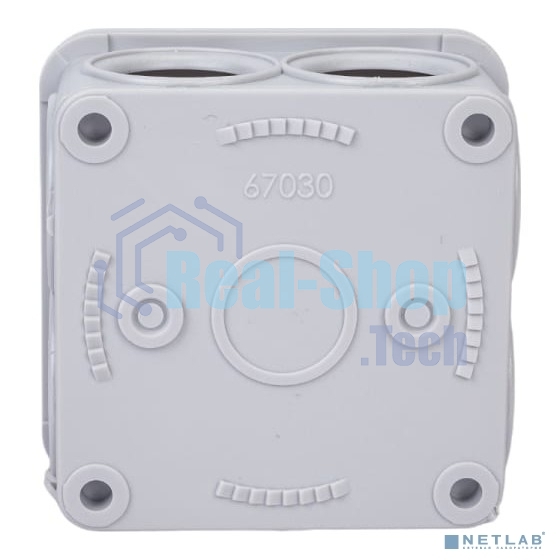 Рувинил 67030 Тусо. Коробка расп. для о/п, 70х70х40 мм, 7вводов, IP55 (св.-серая)