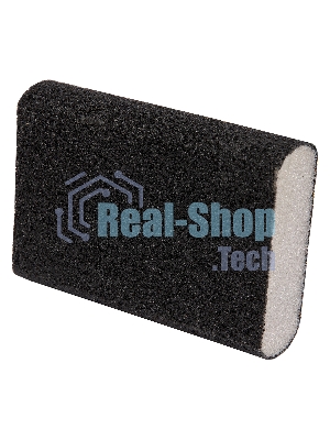 Губка для шлифования Сибртех, 100 х 70 х 25 мм, овал, средняя жесткость, P60