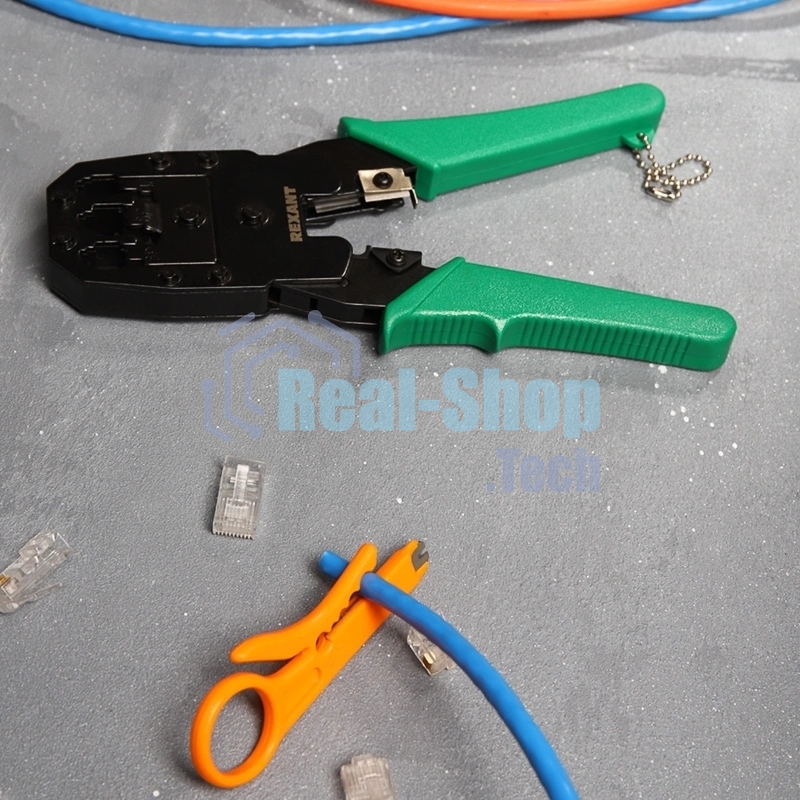 Кримпер Rexant HT-200 для обжима 8P8C, 6P6C, 4P4C, заделка витой пары