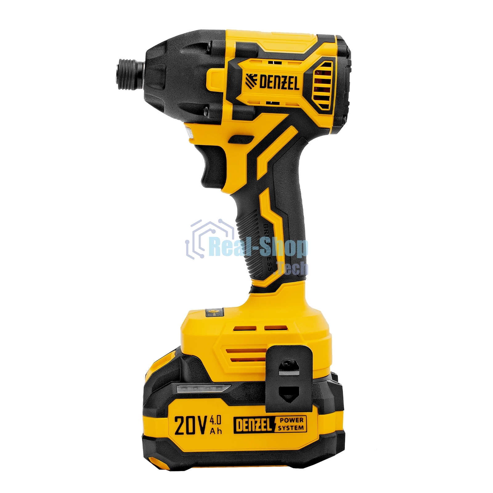 Винтоверт ударный аккумуляторный бесщет. Denzel CIDH-BL-20-270, Li-Ion, 20 В