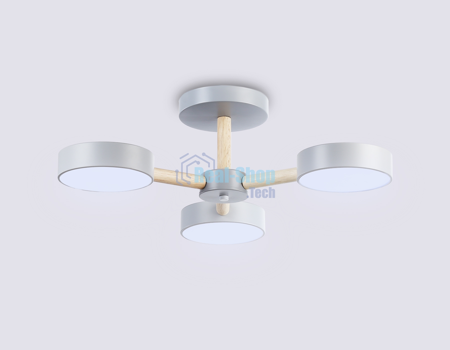 Светильник Ambrella light FL4822/3 GR серый 3000K-6400K 40W D580*160 (ПДУ ИК)