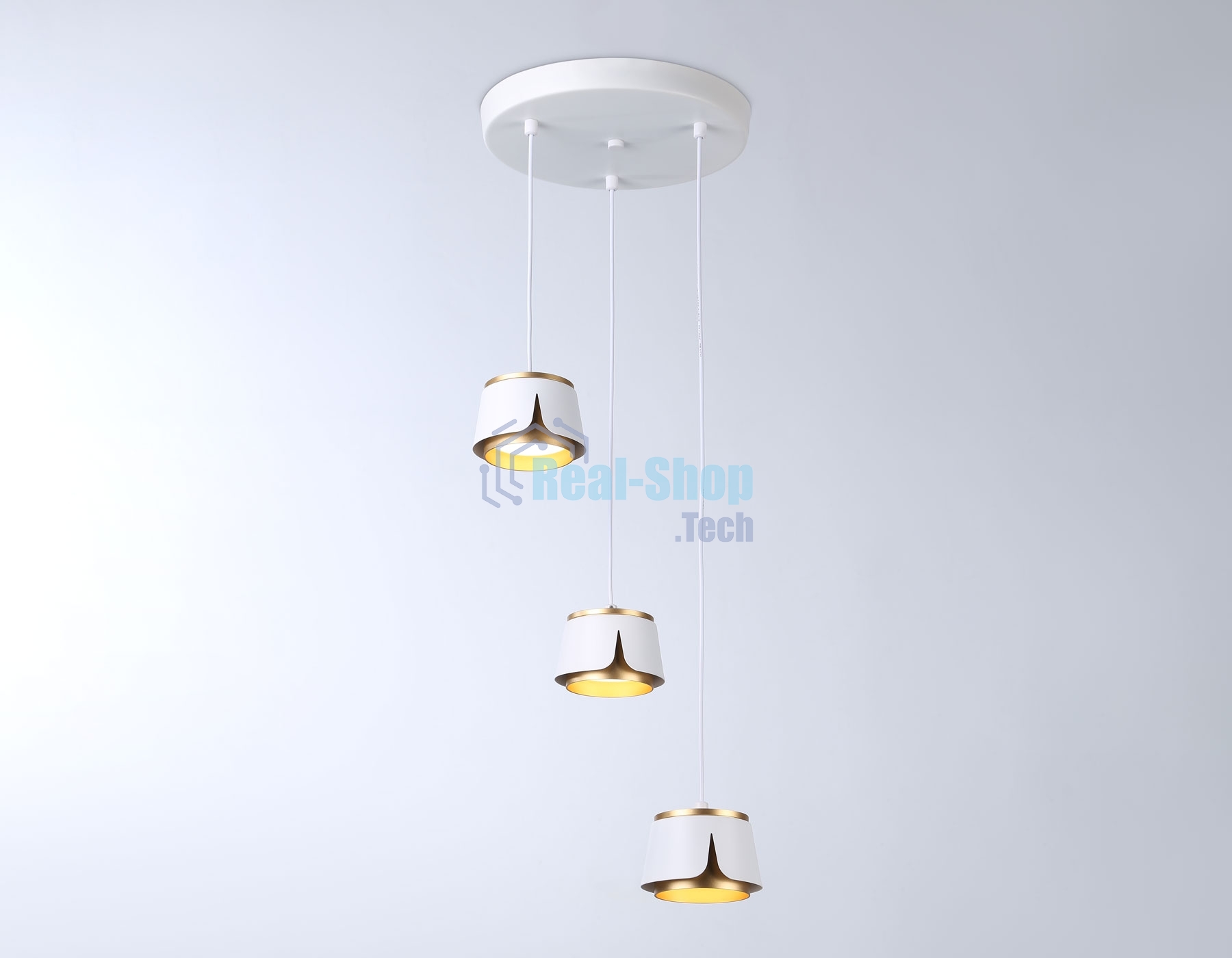 Светильник Ambrella light TN71249/3 WH/GD белый/золото GX53/3 D250*1090