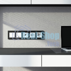 Рамка на 5 постов Slab (черный софт) W0052908