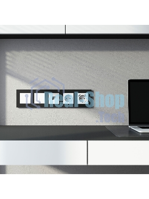 Рамка на 5 постов Slab (черный софт) W0052908