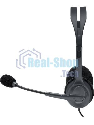 Гарнитура Logitech H111 чёрный, проводная, 3.5 мм