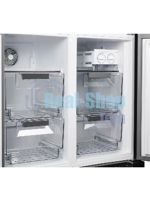 Холодильник Kuppersberg NMFV 18591 DX темный металл трехкамерный 390/170л морозилка снизу, No Frost, Side by Side