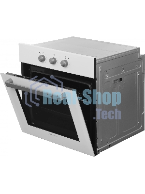 Встраиваемая электрическая духовка Schaub Lorenz SLB EW6313 59.5х59.5x61 см, 58л, 9 режимов работы, механические переключатели, механический таймер, белая эмаль/ручки цвета нержавеющая сталь