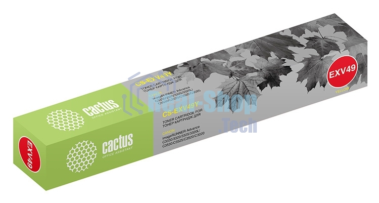 Картридж лазерный Cactus CS-EXV49Y желтый (19000 стр.) для Canon IR C3320/C3320i/C3325i/C3330i/C3500/C3520i MFP/C3525i MFP/C3530i MFP