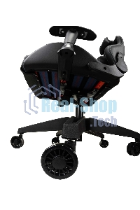 Кресло игровое Knight Outrid Smile черный эко.кожа крестов. пластик