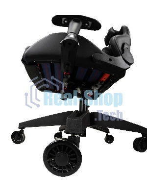 Кресло Knight Outrid Smile черный, экокожа, 120 кг, механизм качания