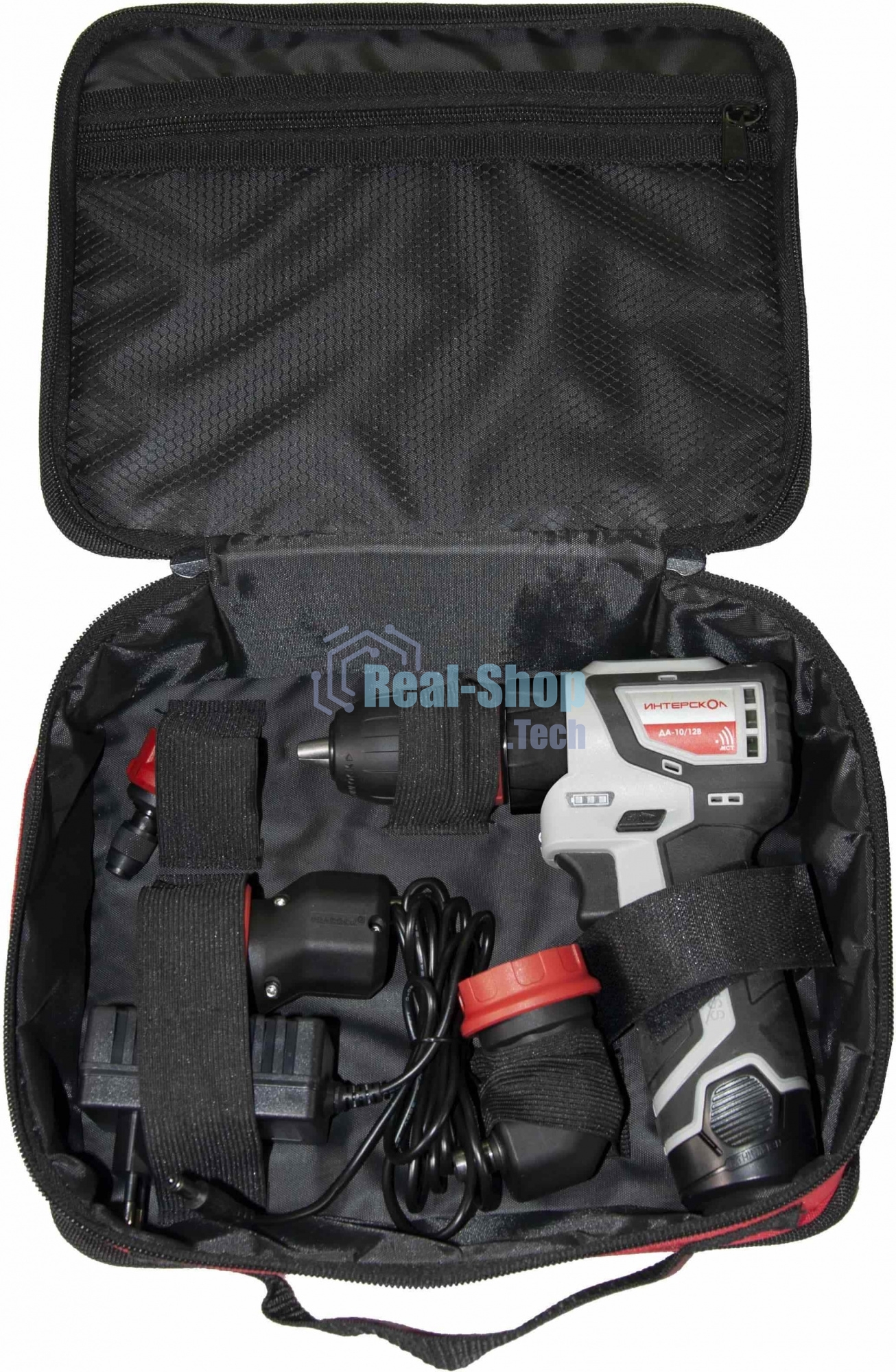 Дрель-шуруповерт аккумуляторная ИНТЕРСКОЛ ДА-10/12В 36, Аккумуляторная, 12В, 2 АКБ, Кейс