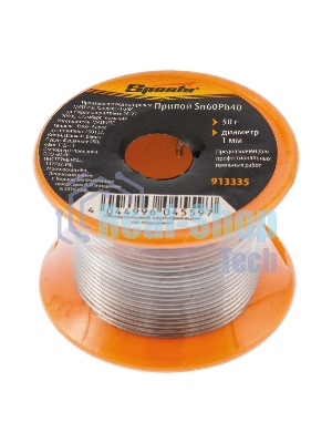 Припой Sparta Sn60Pb40, D 1 мм, 50 г, на пластмассовой катушке