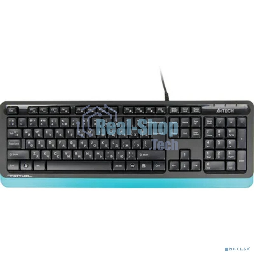 Комплект клавиатура + мышь A4Tech Fstyler F1010 клав:черный/синий мышь:черный/синий USB Multimedia