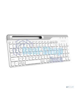 Клавиатура беспроводная A4Tech Fstyler FBK25, USB, Bluetooth/Радиоканал, белый/серый