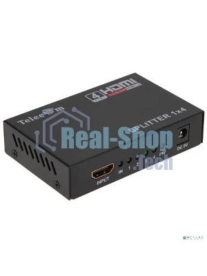 Разветвитель HDMI 1=>4 Telecom TTS5020, каскадируемый, 1.4v+3D