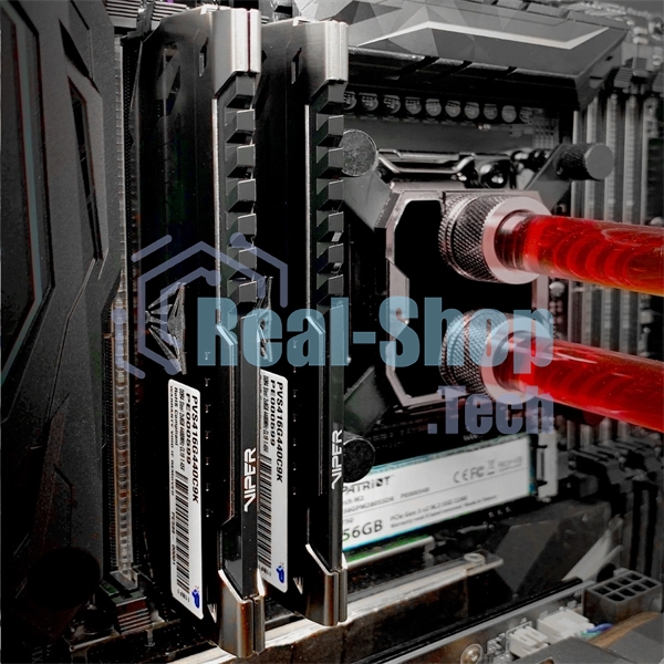 Оперативная память Patriot Viper Steel, DDR4, 32GB (2x16 GB), 3200 MHz, CL16, DIMM, радиатор, черный