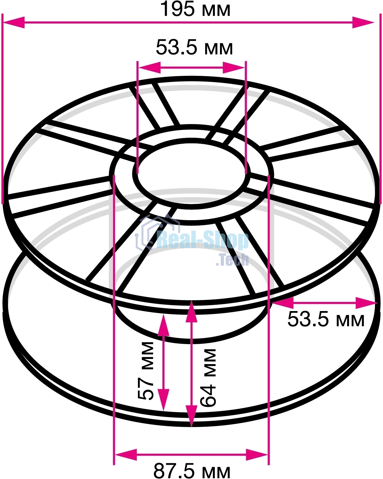 Пластик для принтера 3D Cactus CS-3D-ABS-1KG-L-BLUE ABS LUMINOUS d1.75мм 1кг 1цв.