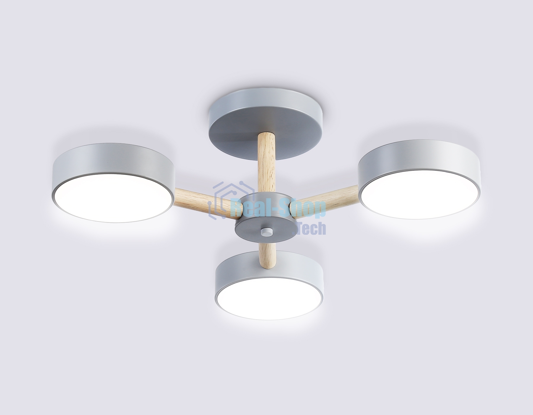 Светильник Ambrella light FL4822/3 GR серый 3000K-6400K 40W D580*160 (ПДУ ИК)