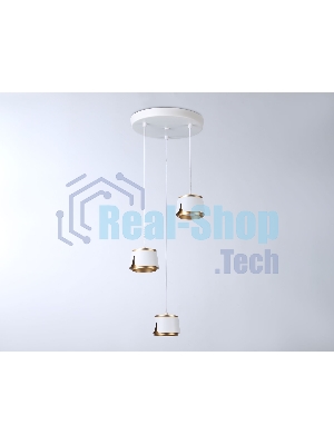 Светильник Ambrella light TN71249/3 WH/GD белый/золото GX53/3 D250*1090