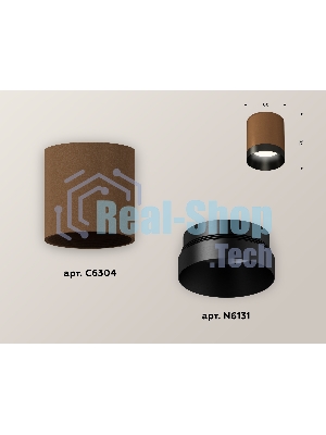 Светильник Ambrella Light XS6304010 SCF/PBK кофе песок/черный полированный MR16 GU5.3 (C6304, N6131)