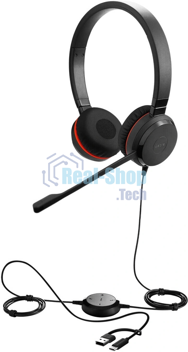 Наушники с микрофоном Jabra Evolve 20 SE черный 2м накладные USB оголовье (4999-823-369)