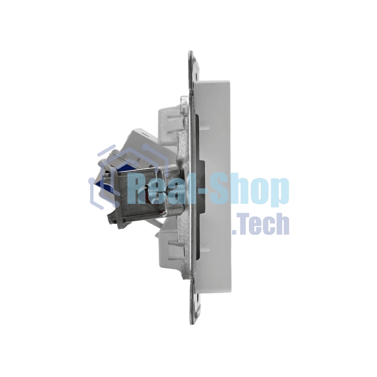 Розетка компьютерная RJ45, механизм, белый