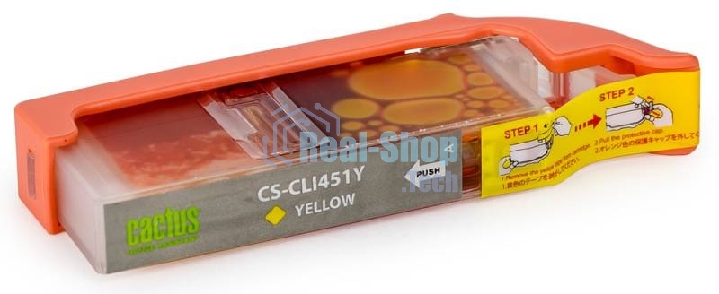 Картридж струйный Cactus CS-CLI451Y желтый (10.2 мл) для Canon MG 6340/5440/IP7240