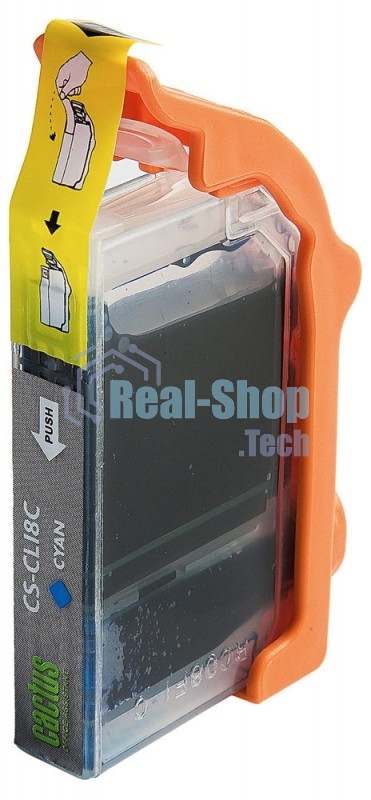 Картридж струйный Cactus CS-CLI8C голубой (12 мл) для Canon Pixma MP500, MP510, MP520, MP530, MP600, MP800, MP810, MP830, MP970, MX700, 850, iP3300, iP3500, iP4200, iP5200, iP5300, iP6600D, iP6700D, iX4000, iX5000, Pro 9000