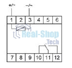 Реле промежуточное PK-1P/Un (монтаж на DIN-рейке 35мм 12В AC/DC 16А перекл.) F&F EA06.001.001