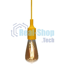 Патрон E27 Rexant силиконовый со шнуром 1 м желтый