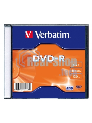 Диск DVD-R Verbatim 16-x, 4.7 Gb, (уп 20 шт) (43547)