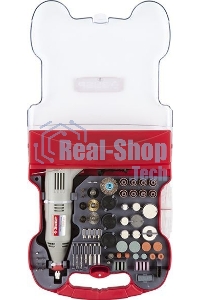 Прямошлифовальная машина (гравер) Зубр Гравер ЗГ-130ЭК H172 электрический с набором мини-насадок в кейсе, 172 предмета