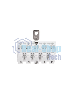 Клемма пружинная соединительная Rexant КСП 5-полюсная с заземлением и с монтажными ножками (50 шт./уп.)