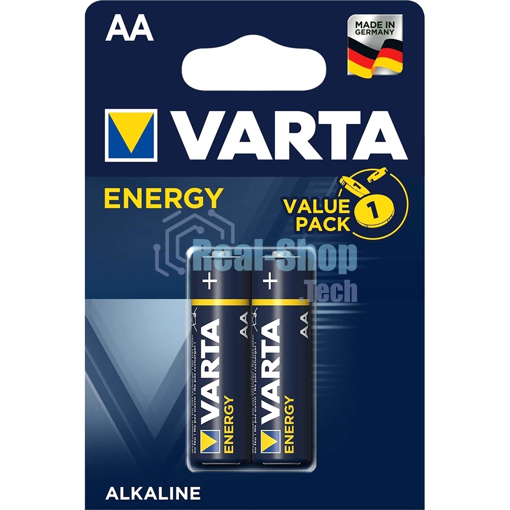 Батарейка Varta ENERGY LR6 AA BL2 Alkaline 1.5V (4106) (2/40/200) (2 шт.)