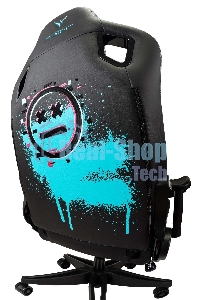 Кресло игровое Knight Outrid Smile черный эко.кожа крестов. пластик