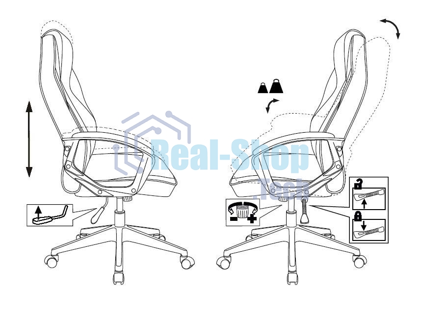 Кресло игровое Бюрократ Zombie Hero серый текстиль/эко.кожа крестов. пластик