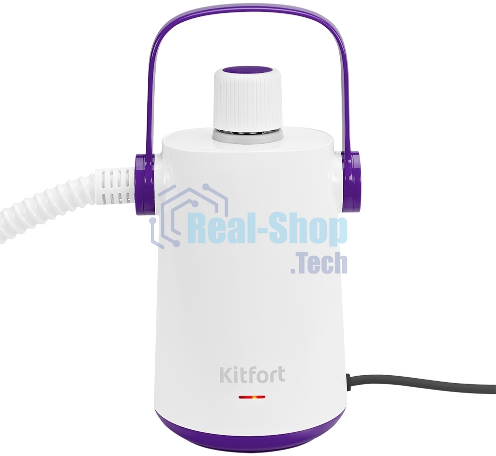 Пароочиститель ручной Kitfort КТ-9109-1 1000Вт белый/фиолетовый