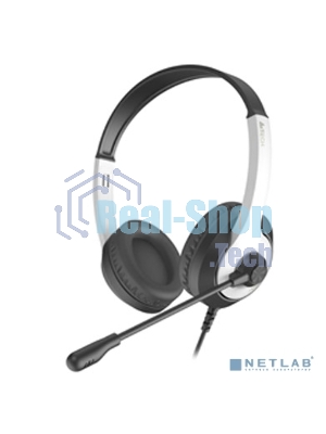 Гарнитура проводная с микрофоном A4Tech Fstyler FH100U белый/черный 2м