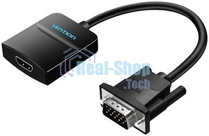 Переходник с кабелем HDMI на VGA плюс аудио