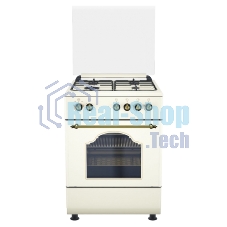 Плита газовая DE Luxe 606040.24-000 ГКР (ЧР) нержавеющая сталь, конфорок 4 шт, духовка 64 л, 60 см x 85 см x 60 см