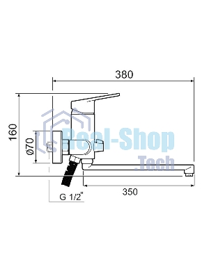 SL132-006E Смеситель для ванны, ø35