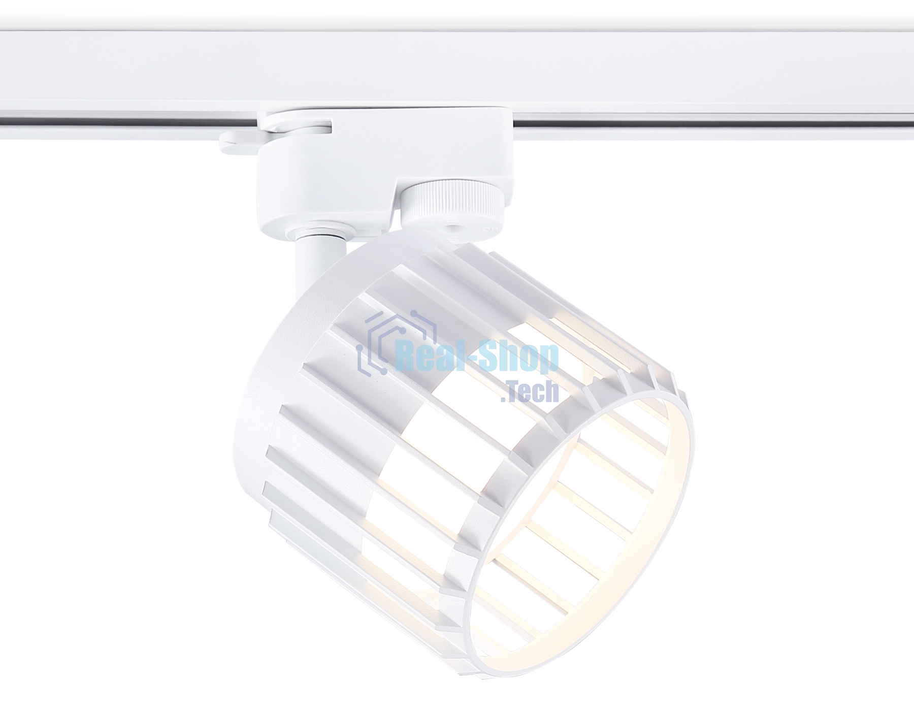 Трековый однофазный светильник Ambrella light GL5348 WH белый GX53 D100*80