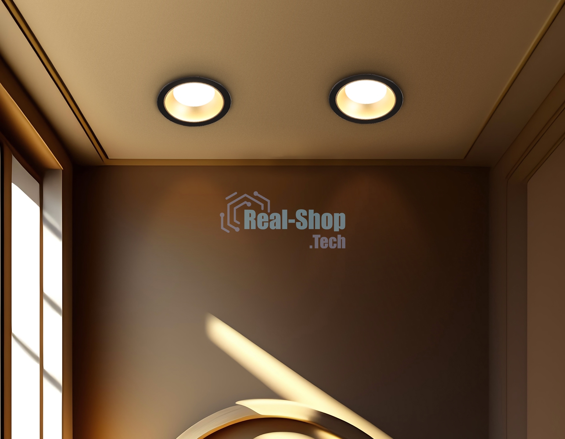 Светильник Ambrella light TN52334 SBK/SGD черный песок/золото песок GX53 max 12W D115*25