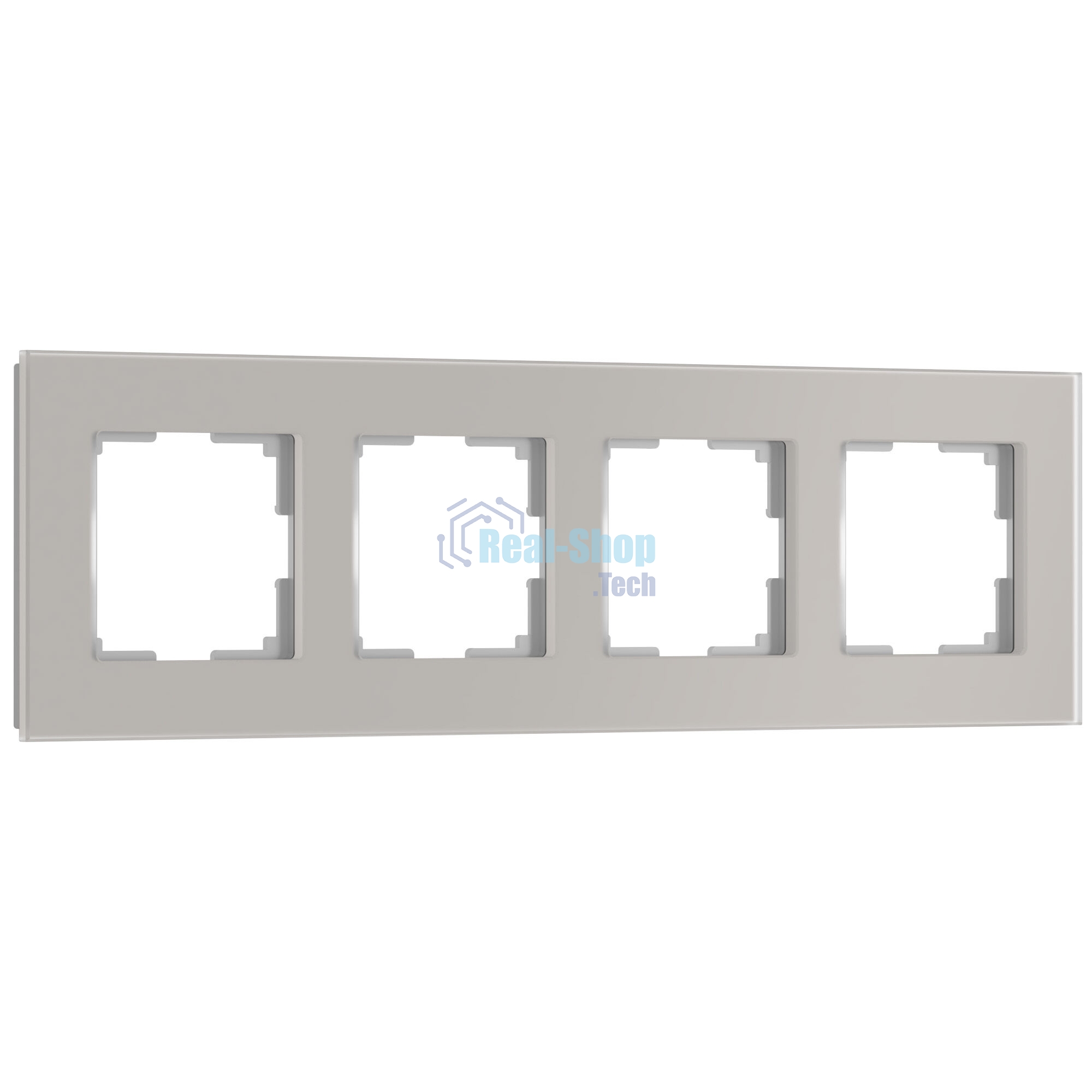 Рамка на 4 поста Senso (дымчатый, стекло soft-touch) W0043117