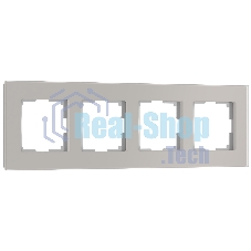 Рамка на 4 поста Senso (дымчатый, стекло soft-touch) W0043117