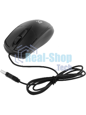 Мышь проводная Defender Trace MB-989 черный, 1000 dpi, USB, кнопки - 3
