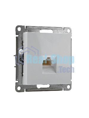 Розетка компьютерная RJ45, механизм, белый