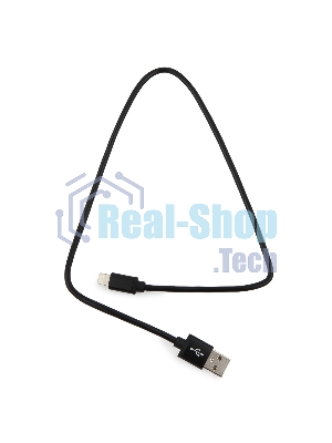 Кабель Cablexpert для Apple CC-S-APUSB01Bk-0.5M, AM/Lightning, серия Silver, длина 0.5м, черный, блистер