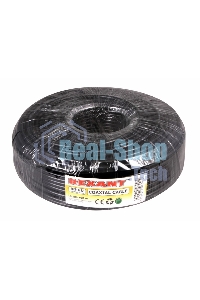 Кабель коаксиальный Rexant RG-6U, 75 Ом, CCS/Al/Al, 64%, бухта 100 м, черный OUTDOOR